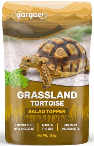Gargeer Grassland Tortoise Salad Topper: Supercharge Healthy Diet Supplement - Essential Nutrition Care for Strength & Robust Immune System in Juveniles & Adults 16oz. Made in the USA - size: 1 Pound (Pack of 1)