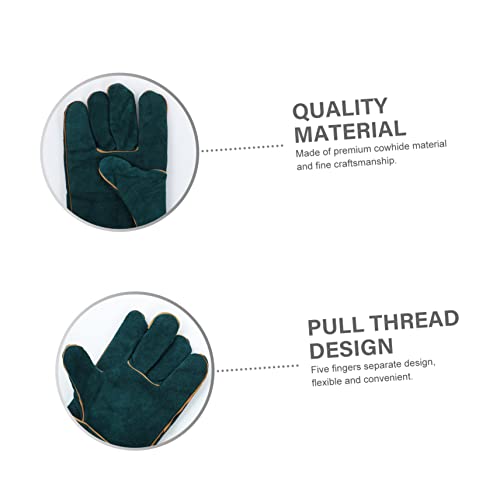 HANABASS 62cm Leather Bite Gloves for Reptile Handling PET Protection Hand Cover Bite-Proof Gloves for Hamsters Snakes and Lizards