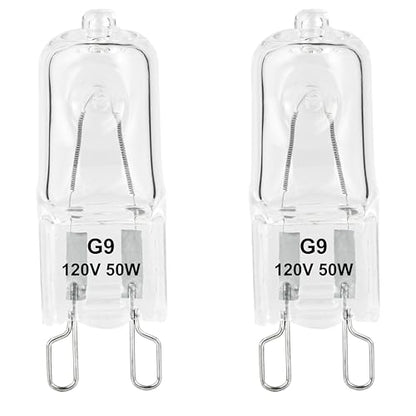 G9 Heat Lamp Bulbs for Reptile,Day White, Mini Halogen Bulb 50W, Infrared Reptile Heat Lamp for Bearded Dragon Gecko Turtle Lizard, Pack of 2 - size: 50W-Pack of 2