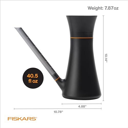 Fiskars Indoor Watering Can,Long Reach Spout for Precision Hydration on House Plants,Flowers&Garden,Anti-Drip Nozzle with Translucent Volume Markings,Ergonomic Recycled Plastic Body,40 oz,(Pack of 4) - size: Watering Can (Pack of 4)