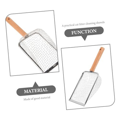 Hemoton Cat Litter Scoop Handle Litter Sifter for Easy Cleaning of Cat Waste Fine Mesh Design for Reptile Terrariums