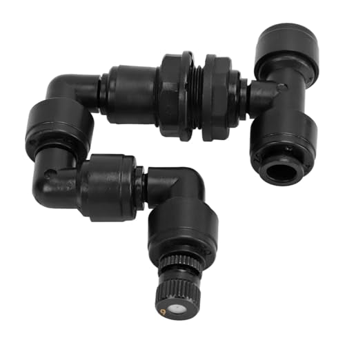 ReptilesTerrariumNozzle, 360 Adjustable Aquarium Mist Sprinkler for Rainforest Amphibians Plants, Generate Cold Fog, ABS Material, Suitable for Glass Containers of Geckos