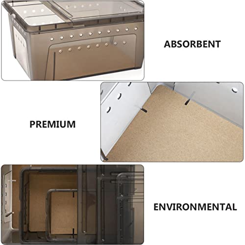 Disposable Reptiles Box Liner Paper 50 Sheets Kraft Paper Mat for Reptile Feeding Box Bedding for Lizards Snakes and Turtles