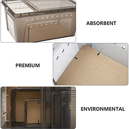 Disposable Reptiles Box Liner Paper 50 Sheets Kraft Paper Mat for Reptile Feeding Box Bedding for Lizards Snakes and Turtles