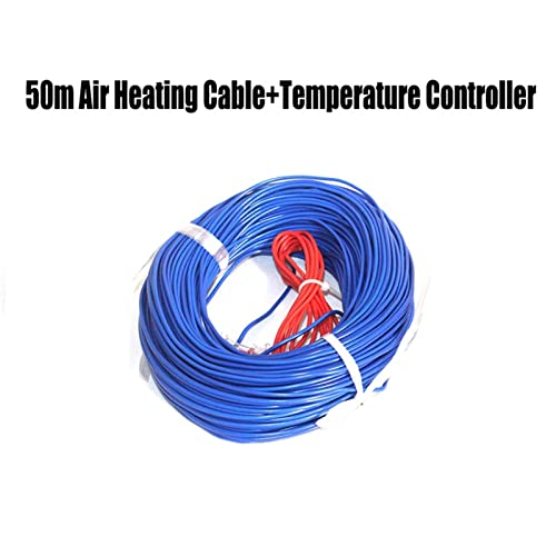 Pipe House Underfloor Heating Soil Air Hotline, Breeding Warming Wire, Greenhouse Plant Aquarium Heating Cable Soil Electronics (Color : 50m air Heat Cable) - color: 50m Air Heat Cable
