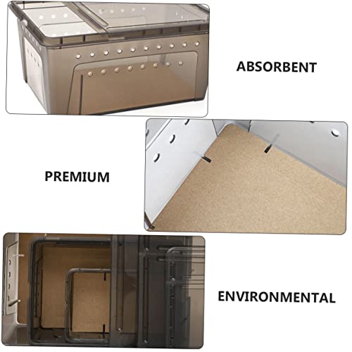 BESPORTBLE Reptile Breeding Box Cushion Paper Kraft Paper Mat for Reptiles Box Liner Moisture Absorbing and Durable Breeding Supplies