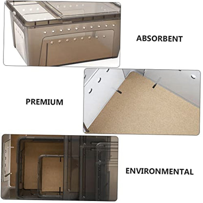 BESPORTBLE Reptile Breeding Box Cushion Paper Kraft Paper Mat for Reptiles Box Liner Moisture Absorbing and Durable Breeding Supplies