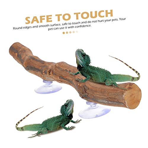 BESTonZON Wooden Tree Branch Reptile Accessory for Bearded Dragons Chameleons and Geckos Natural Climbing Rack for Relief and Exercise Terrarium Decoration
