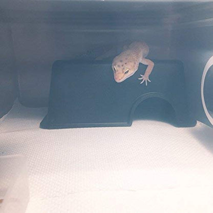 Reptile Hideout Box Small Animal Hide Cave for Snakes Lizards Leopard Gecko Rodents Spiders (S) - size: S