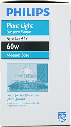 Philips Indoor Grow Light A19 Agro-Lite, Artificial Sunlight Bulb for Plants, Soft White Light (2700K), 60W, 120 Volts, 1-Pack
