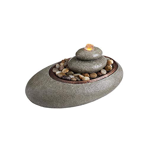 Homedics Mirra Oceanside Relaxation Fountain - Serene Decorative Home Decor - color: Natural