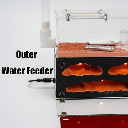 Lumen Chamber Ant Nest with Built in LED Lights, Replaceable Light Module, Water Feeder, Trash Box and Ant Keeping Starter Lit - color: Chambers
