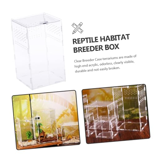 ORFOFE 1set Clear Terrariums for Reptiles High-Transparency Habitat Breeder Boxes Practical Display Cases for Pets Like Geckos and Snakes