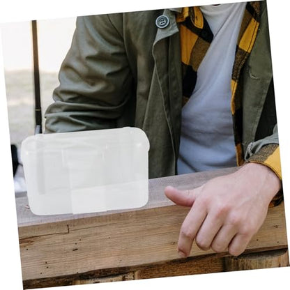 2pcs Breeding Box Portable Worm Bait Box Reptiles Breeding Lock Lid Buckle Design