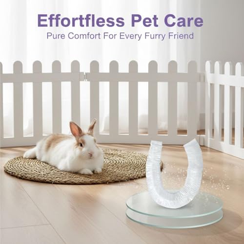 50 Pcs Disposable Pet Tray Liners, Waterproof Cage Waste Pan Bags with Elastic Opening, Easy Clean Up for Small Animals, Rabbit, Cat, Dog, Bird Litter Boxes, Fits 13.8 x 9.8 in Trays