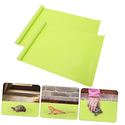 Toyvian 2pcs Reptile Carpet Mat Washable Terrarium Bedding for Snakes Turtles Lizards More Reptile Floor Liner for Tanks