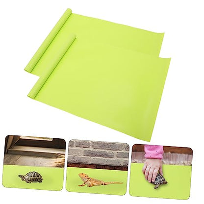 Toyvian 2pcs Reptile Carpet Mat Washable Terrarium Bedding for Snakes Turtles Lizards More Reptile Floor Liner for Tanks