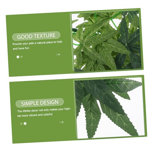 FOMIYES Realistic Fake Rattan Plants for Bearded Dragon Tank Reptile Habitat Decorations with Suction Cups
