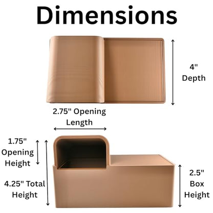Reptile Humid Hide Box with Lid | Cave Humidity Hide for Leopard Gecko, Hognose Snake, Corn Snake Reptile Underground Lay Box Hideout Habitat Tank Enrichment | Decor Decoration Accessories