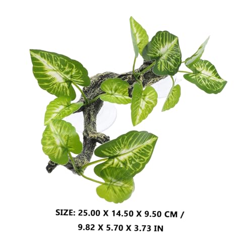 Toyvian Realistic Resin Reptile Plant Decor Aquarium Driftwood Substitute Indoor Terrarium Fake Plant Resin Terrarium Decor Branches for Reptiles