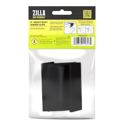 Zilla Heavy Duty Screen Clips, Secures Screen Covers to Terrarium, Fits Size 30G and Larger, 2 pack, Large - size: Large