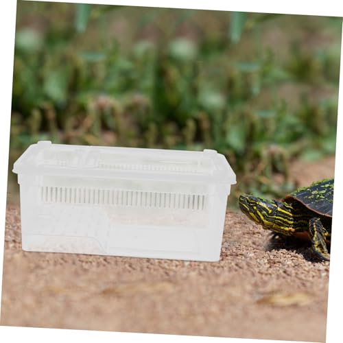 ULTECHNOVO Transparent Reptile Breeding Box Plastic Terrarium with Breathable Holes Portable Insect Container for Lizards Snakes Spiders and Frogs for Feeding and Breeding