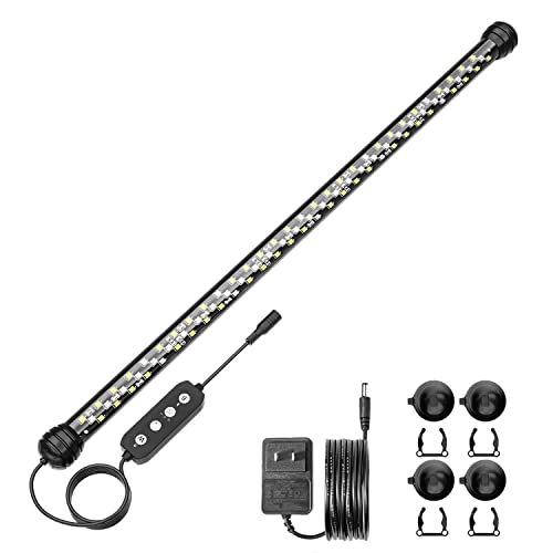 SEAOURA Led Aquarium Light with Timer, Submersible Aquarium Plant Light, Fish Tank Light with Auto On/Off, 3 Lighting Modes, Adjustable Brightness (18.9 in for 20-35inch Planted Tank), 10W - size: 18.9 in for 20-35inch tank