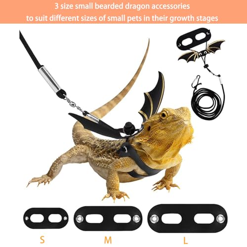 Bearded Dragon Carrier with Harness and Leash Set Large Small Animal Carrier Backpack Bubble Window Portable Small Pet Carrier for Reptile Lizard Rabbit Bird Guinea Pig Cat Travel Walking - color: Bearded Dragon Carrier