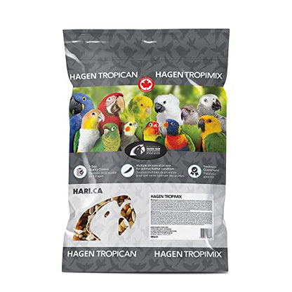 Hari Tropimix Bird Food for Cockatiels and Lovebirds, Hagen Parrot Food with Seeds, Fruit, Vegetables, Vitamins & Amino Acids, 8 Pound (Pack of 1) - size: 8 Pound (Pack of 1)