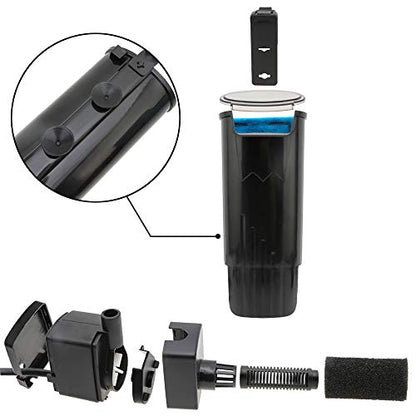Senzeal Aquarium Turtle Filter Quiet Low Water Level Filter Pump 5W 400L/H Internal Fish Tank Filter for Fish Tank Turtle Tank