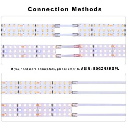 6.6FT LED Plant Grow Light, 840LEDs Full Spectrum Grow Lamp with High PPFD, 24V 55W Cuttable Plants Growing Light Strip Flexible Self Adhesive for Seedlings Veg Flower - size: 6.6FT