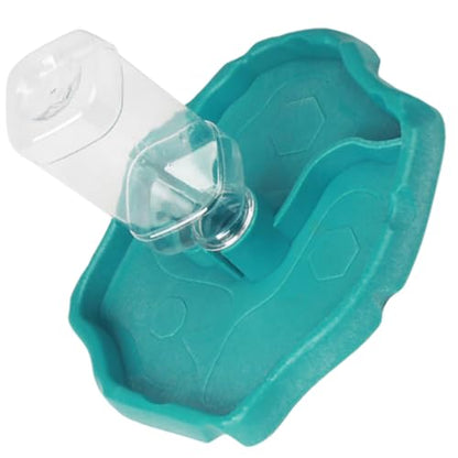 Automatic Lizard and Dish with Water Reservoir, Blue Plastic Reptile Feeder Bowl for Bearded Dragon and Tortoise, Suitable for Terrarium and Amphibian Habitats