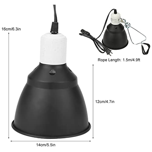 KUIDAMOS 300W Reptile Heating Lamp Socket Ceramica UVA/UVB Bulb Lamp Light Holder with Anti-Hot Cage Light Holder for Reptiles Reptile Heat lamp Dome with Habitat Lighting