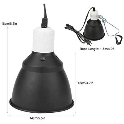 KUIDAMOS 300W Reptile Heating Lamp Socket Ceramica UVA/UVB Bulb Lamp Light Holder with Anti-Hot Cage Light Holder for Reptiles Reptile Heat lamp Dome with Habitat Lighting