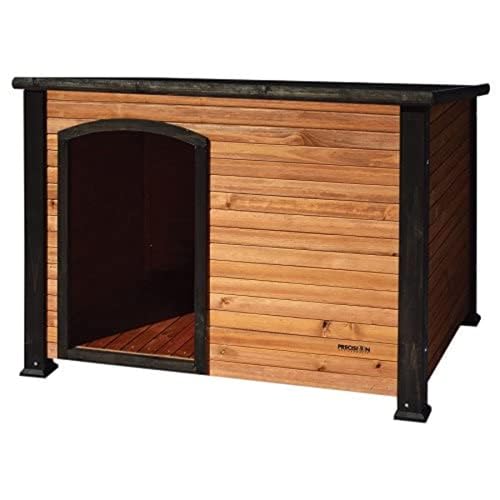 PRECISION PET PRODUCTS Extreme Outback Log Cabin Dog House, Large, Natural Wood (7027013) - color: Walnut/Dark Brown, size: Large, style: Extreme Outdoor Log Cabin