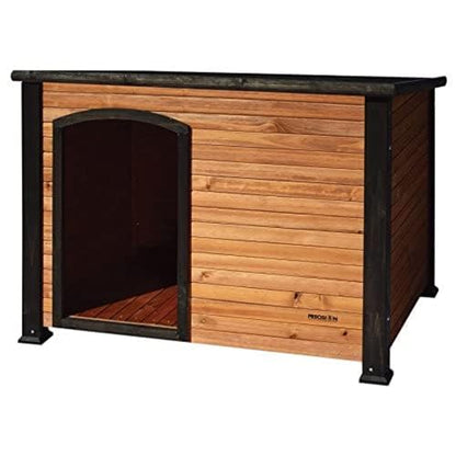 PRECISION PET PRODUCTS Extreme Outback Log Cabin Dog House, Large, Natural Wood (7027013) - color: Walnut/Dark Brown, size: Large, style: Extreme Outdoor Log Cabin