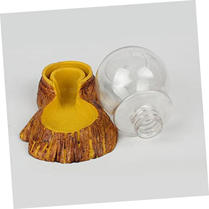 Toddmomy Automatic Reptile Drinking Fountain Resin Crafted Tortoise Basin Easy- Pet Water Feeder Lizard Water Bowl