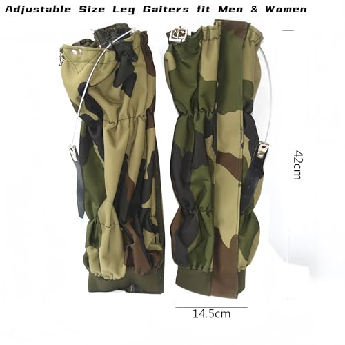 Adjustable Snake Gaiters Men Women Snake Boot Gators Bite Protection Guards Chaps Waterproof Leg Gaiter Hiking Hunting - color: Camo Snake Gaiters