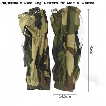 Adjustable Snake Gaiters Men Women Snake Boot Gators Bite Protection Guards Chaps Waterproof Leg Gaiter Hiking Hunting - color: Camo Snake Gaiters
