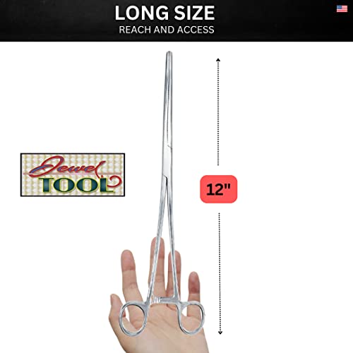 Hawk12" Stainless Steel Hemostat - Staight Tip: S3295 - size: 12", style: Straight