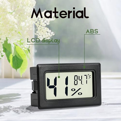 EWPJDK Mini Hygrometer Indoor Humidity Meter Hygrometer Thermometers 4 Pack Humidity Meters Gauge Hygrometer Mini Digital Thermometer Hygrometer for Humidors, Greenhouse, Garden, Cellar (6)