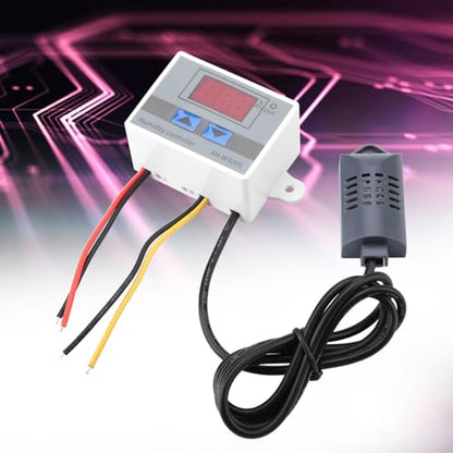 Digital Humidity Controller, 0~99% RH Digital Hygrometer 12V/24V/220 V Control Switch Incubator Controller XH - W3005 for Controlling Humidity in Farms and Other Factories (12V)