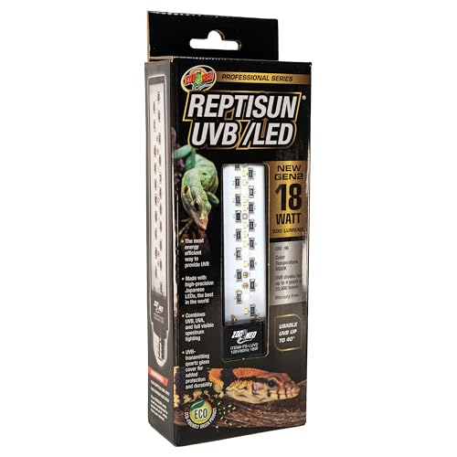 NEW Zoo Med Reptisun UVB/LED Light Bulb 18W