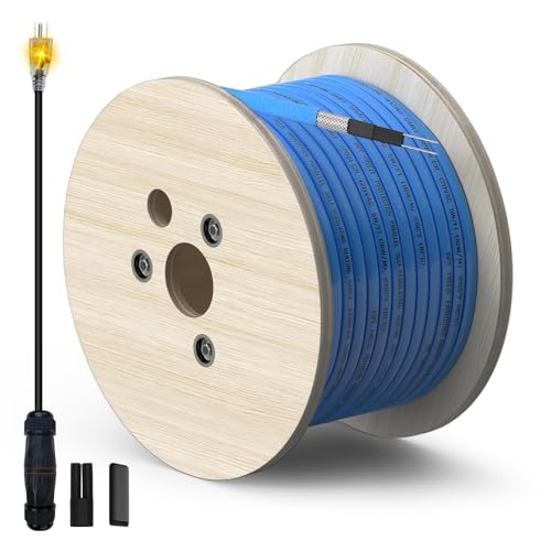 300FT Cut-to-Length Heat Tape for Water Pipes – Professional Bulk Roll, Self-Regulating (-40°F), with Wire Splitter & End Cap, For Mobile Homes, Electricians and Installers