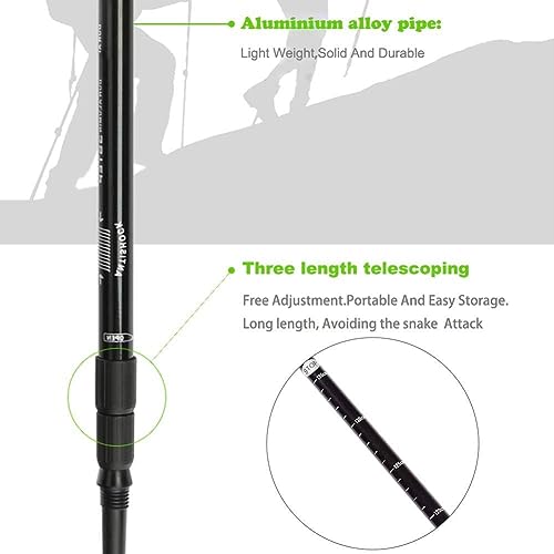 AYNEFY Retractable Snake Hook, Stainless Steel Extensible Snake Catcher Capture Hook Adjustable Reinforced Lightweight Reptile Grabber Snake Catcher with Handle Professional Reptile