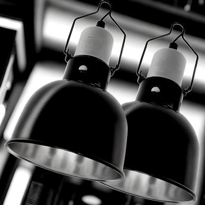 Reptile Light Fixture 2 Packs 5.5'' – Dual Use Dome Lamp with Ceramic Socket for Heat Emitter & Basking Bulbs – Ideal for Bearded Dragon, Snake, Chameleon,Snake Turtle Terrariums