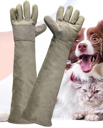 ThreeH Animal Handling Gloves Anti-Bite Anti-Scratch for Dogs Cats Birds Lizard Snakes - size: Medium