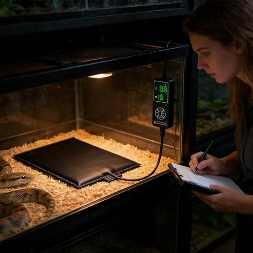 Reptile Heating Pad - PVC 20x45cm | Terrarium Under Tank Heater | for Hermit Crab Snake, Turtle Lizard, Frog Spider, and Other Reptiles Safe Environment All Cold-Blooded Companions. - color: Aqua