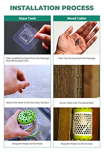 SYSAI Smart Reptile Heater with Auto Temperature Control, Installation Kit and Anti-Biting Line, Design for Chameleon, Snakes, Lizards, Chicks, Amphibian, Turtle and Flower