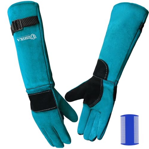 23.6 in Animal Handling Gloves, Bite Proof Scratch Resistant